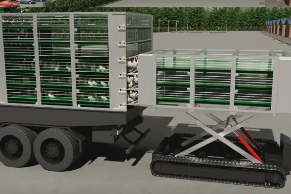 转运车衔接集装笼作业 转运车衔接集装笼作业